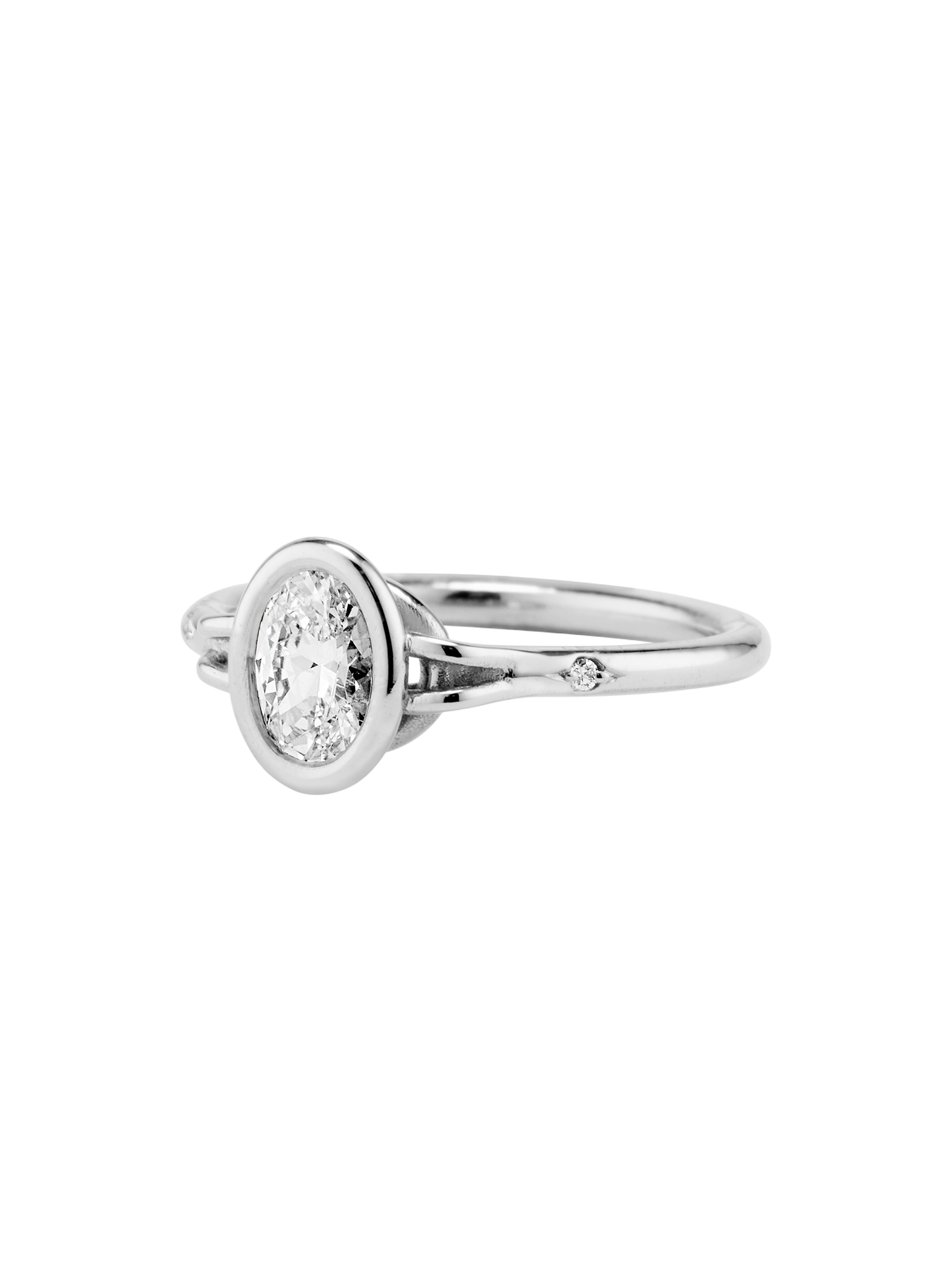 Suspended in time ring - oval